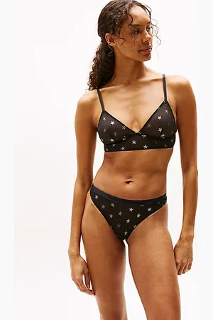 Tommy Hilfiger Star Print Mesh Longline Bralette
