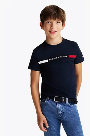 Tommy Hilfiger Logo Rib-Knit Insert T-Shirt