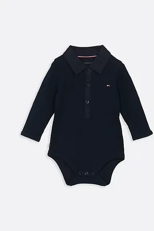 Tommy Hilfiger Ribbed Long Sleeve Collar Bodysuit