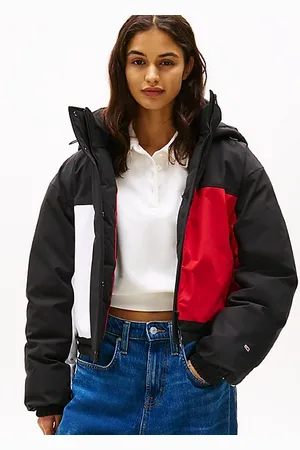 Tommy Hilfiger Back Logo Colour-Blocked Puffer Jacket