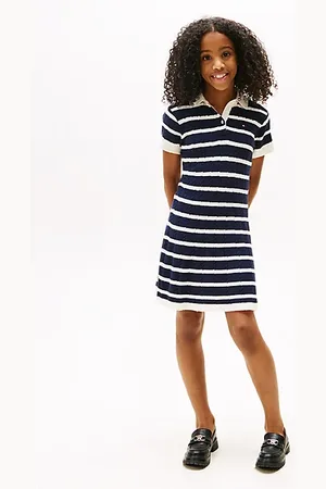 Tommy Hilfiger Stripe Cable Knit Polo Dress