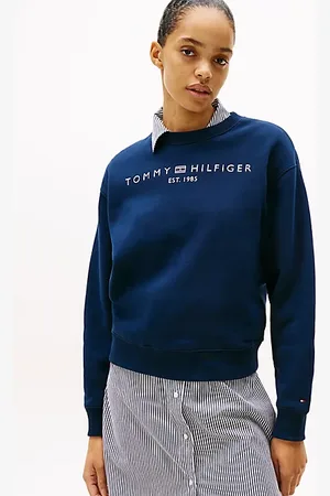 Tommy Hilfiger Logo Crew Neck Fleece Sweatshirt