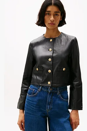 Tommy Hilfiger Cropped Leather Jacket