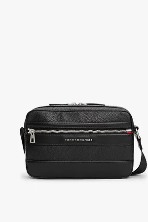 Tommy Hilfiger Pebble Grain Double Zip Messenger Bag