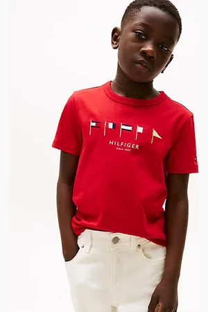 Tommy Hilfiger Multi-Flag Embroidery Crew Neck T-Shirt