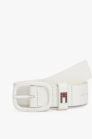 Tommy Hilfiger Logo Plaque Leather Belt