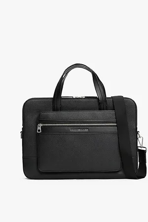 Tommy Hilfiger Pebble Grain Metal Logo Laptop Bag