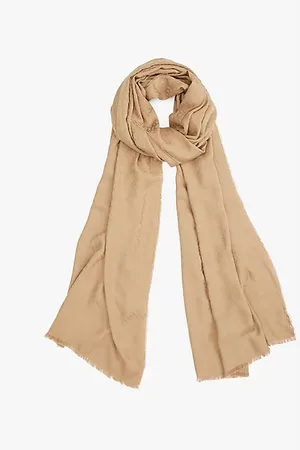 Tommy Hilfiger TH Monogram Jacquard Fringed Scarf