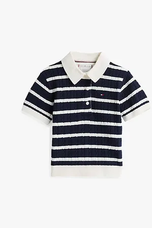 Tommy Hilfiger Adaptive Cable Knit Polo Jumper