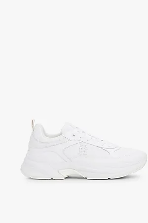Tommy Hilfiger Leather Mixed Texture Chunky Trainers