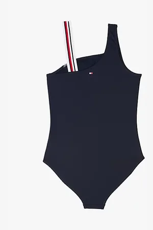 Tommy Hilfiger Global Stripe One Shoulder Swimsuit