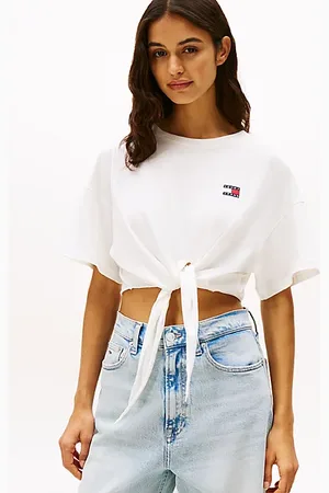 Tommy Hilfiger Tommy Badge Cropped Knot T-Shirt
