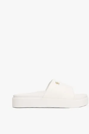 Tommy Hilfiger Embossed TH Monogram Platform Pool Slides