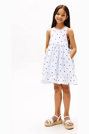 Tommy Hilfiger Heart Print Seersucker Sleeveless Dress