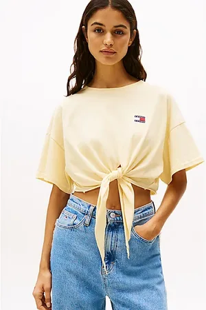 Tommy Hilfiger Tommy Badge Cropped Knot T-Shirt