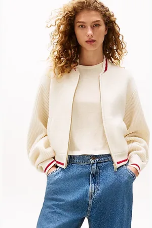 Tommy Hilfiger The Sofia Capsule Wool Blend Bomber Jacket