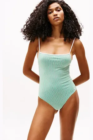 Tommy Hilfiger Ribbed Texture Scoop Back Swimsuit