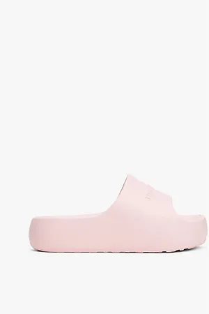 Tommy Hilfiger Logo Platform Pool Slides
