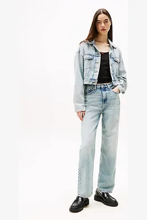 Tommy Hilfiger High Rise Slim Straight Leg Jeans