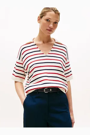 Tommy Hilfiger Stripe Short Sleeve Polo Jumper