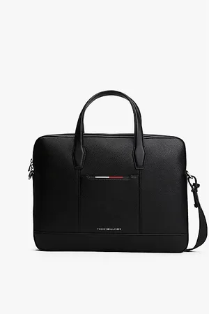 Tommy Hilfiger Metal Logo Pebble Grain Laptop Bag