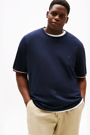 Tommy Hilfiger Plus Global Stripe Cuff T-Shirt