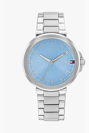 Tommy Hilfiger Blue Dial Stainless Steel Chain-Link Watch