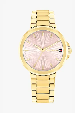 Tommy Hilfiger Blush Dial -Plated Chain-Link Watch