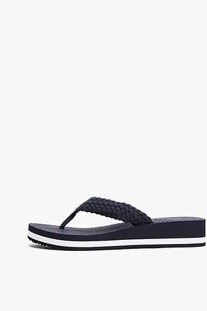 Tommy Hilfiger TH Monogram Crochet Wedge Flip-Flops