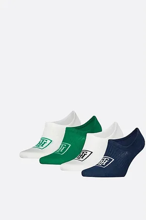 Tommy Hilfiger 4-Pack TH Monogram Footie Socks