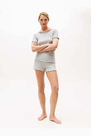 Tommy Hilfiger Hilfiger Flag Ribbed Shorts Pyjama Set