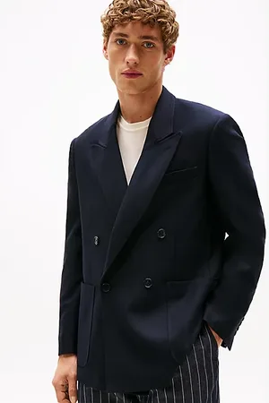 Tommy Hilfiger Textured Double Breasted Blazer