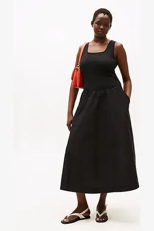 Tommy Hilfiger Curve Slim Fit And Flare Midi Dress