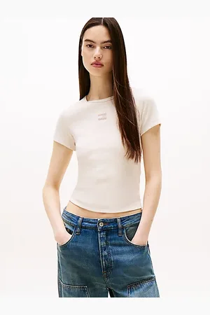 Tommy Hilfiger Tommy Badge Ribbed Slim T-Shirt