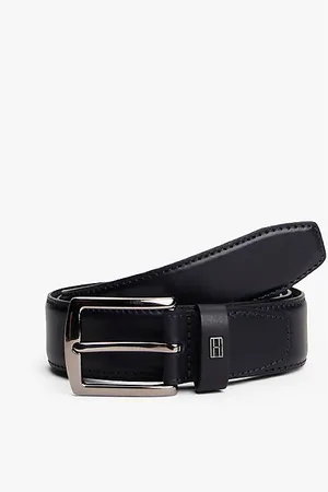 Tommy Hilfiger Denton Flag Plaque Leather Belt