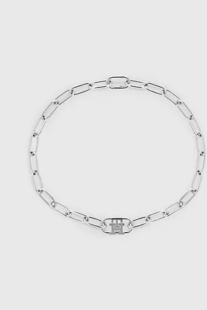 Tommy Hilfiger TH Monogram Stainless Steel Short Chain Necklace