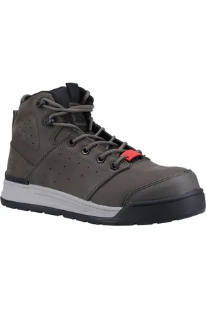 Hard Yakka 3056 Lace Zip Leather Cedar Safety Boots