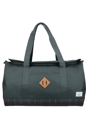 Herschel Darkest Spruce Winter Plaid Heritage Duffle