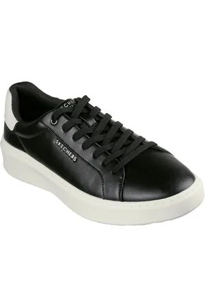 Skechers Mens Court Break Suit Sneaker 183175-Blk Lace Up Shoe