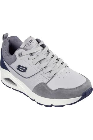 Skechers Mens Uno - Retro One 183020-Gry Lace Up Shoe
