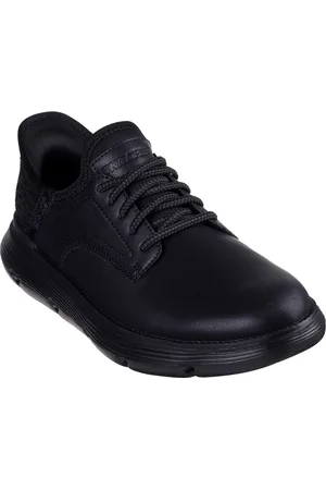 Skechers Mens Garza Gervin 205046W-Bbk Wide Fit Lace Up Shoe