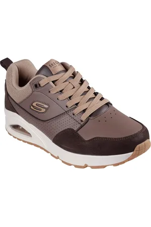 Skechers Mens Uno - Retro One 183020-Brn Lace Up Shoe