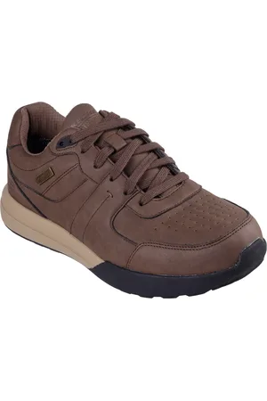 Skechers Mens Netson Gander 205236-Brn Lace Up Shoe