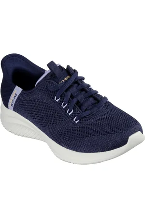 Skechers Womens Ultra Flex 3.0 Easy Step 150178-Nvlv Navy/Lavender Lace Up Shoe