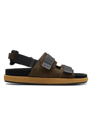 Clarks sandals mens sales green