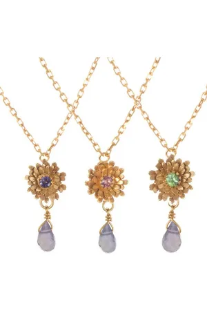Amanda Coleman Dahlia Briolette Pendant - Iolite