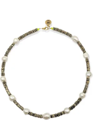 Bella Riley Chunky Hematite & Pearl Spacer Necklace