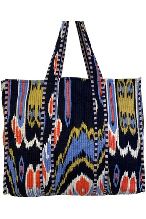 Behotribe  &  Nekewlam Tote Bag Over Sized Quilted Cotton Ikat