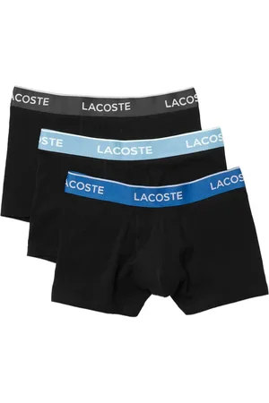 Lacoste 3 Pack Cotton Stretch Trunks 5h3401 - With Blue/sky Blue/grey - Large
