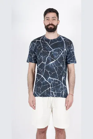 Daniele Fiesoli Cracking Earth Printed Linen T Shirt - Large